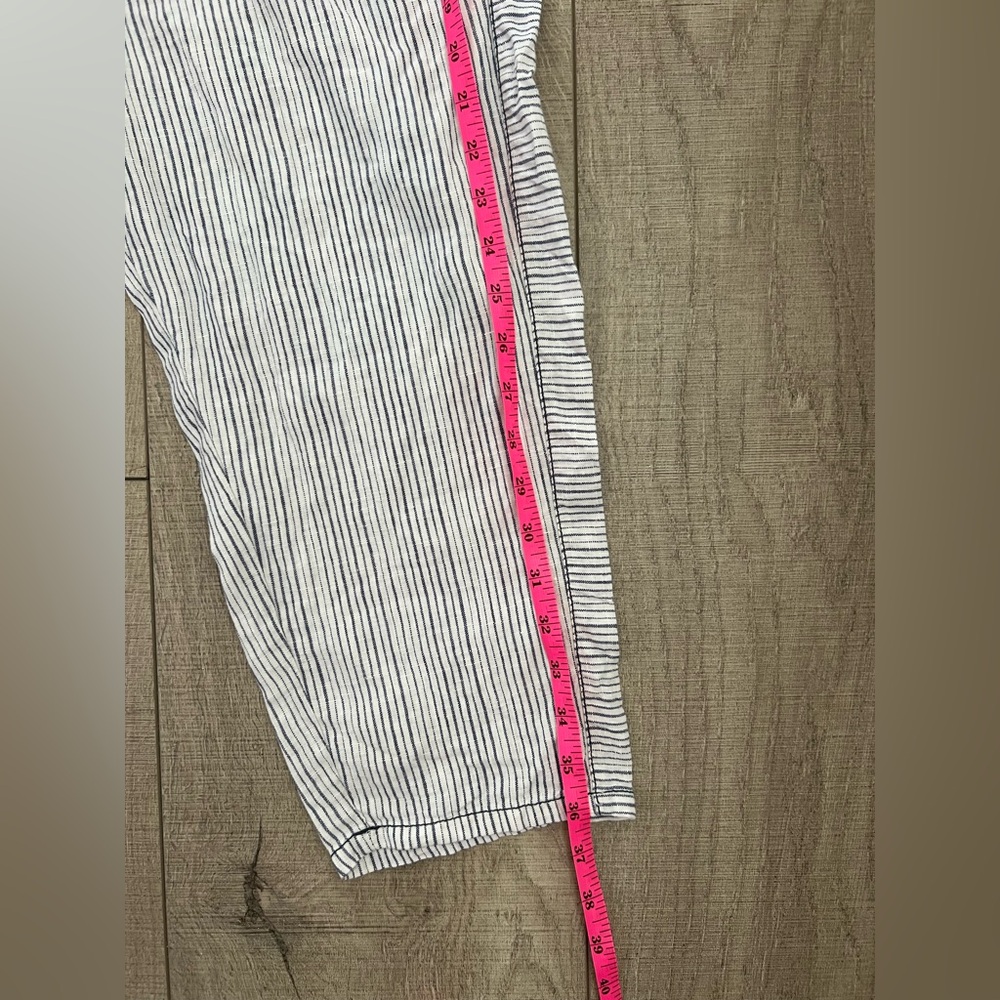 NWOT Anthropologie Hei Hei White and Blue Striped Women's Pants Size Medium - Picture 4 of 9